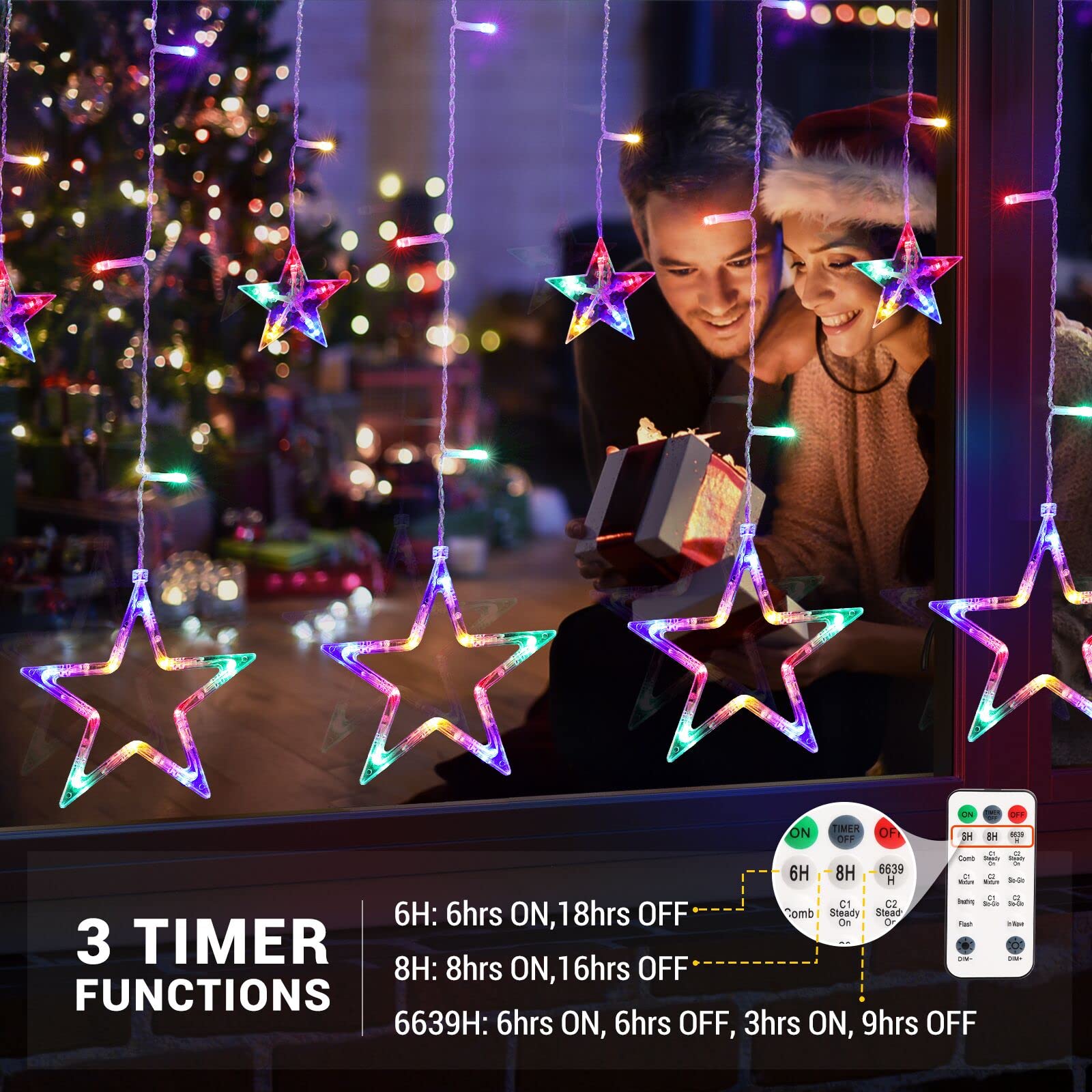 quntis-xmas-lights-lichtervorhang-sterne-138-led-bunt image 5