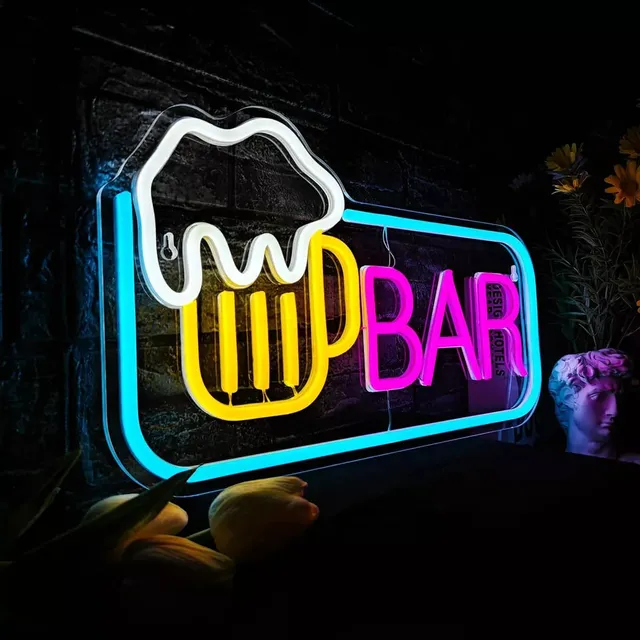 quntis-bar-neon-schild-led-40-cm-dimmbar-usb-party image 1