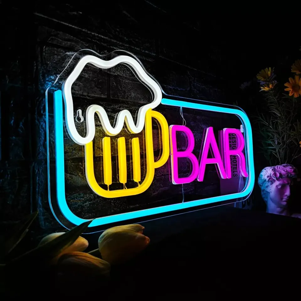 quntis-bar-neon-schild-led-40-cm-dimmbar-usb-party image 1