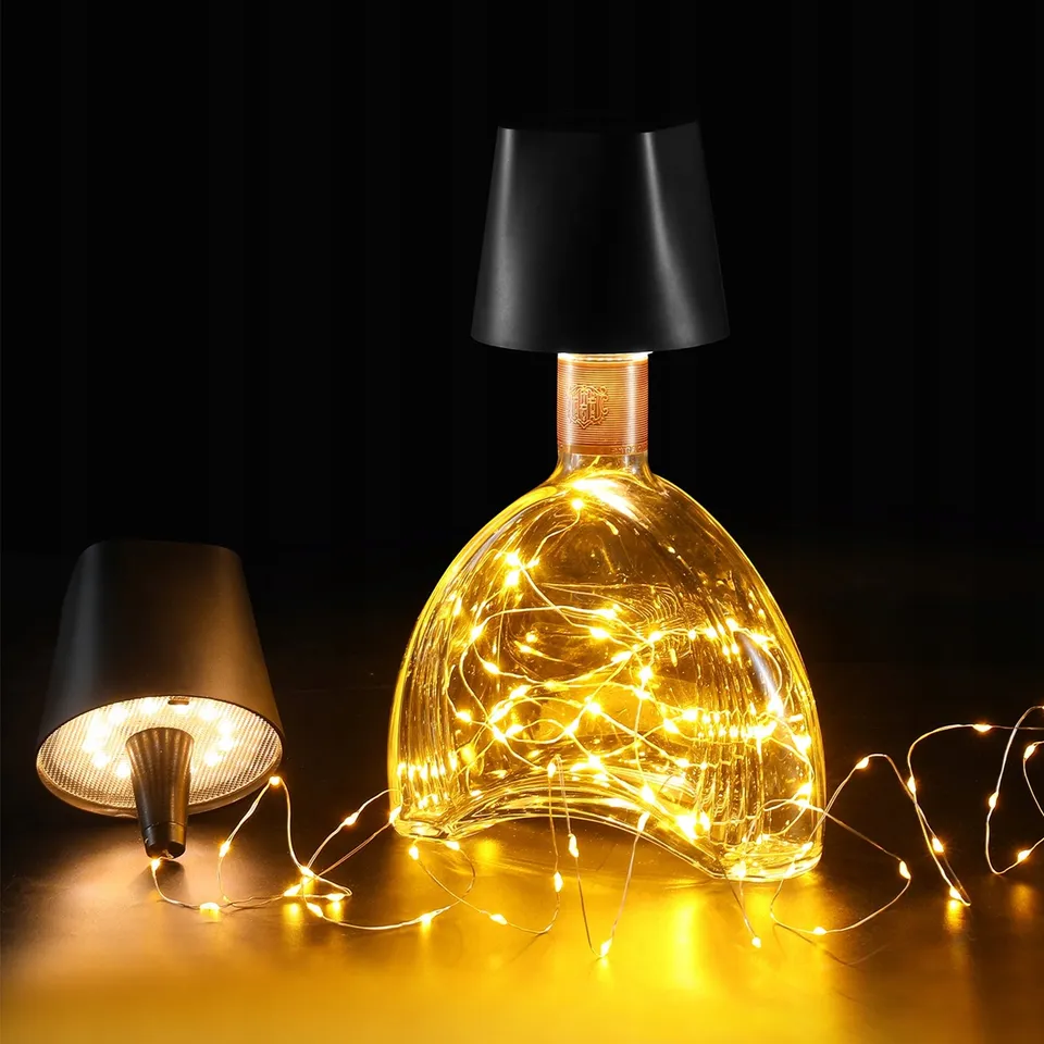 quntis-flaschenlampe-akku-schwarz-1-st-ck-touch-dimmbar image 1