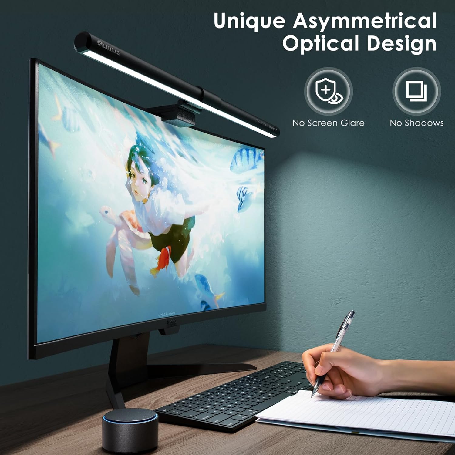 quntis-focus-monitor-light-bar-51-cm-schwarz-mit-fernbedienung-blendfrei image 3