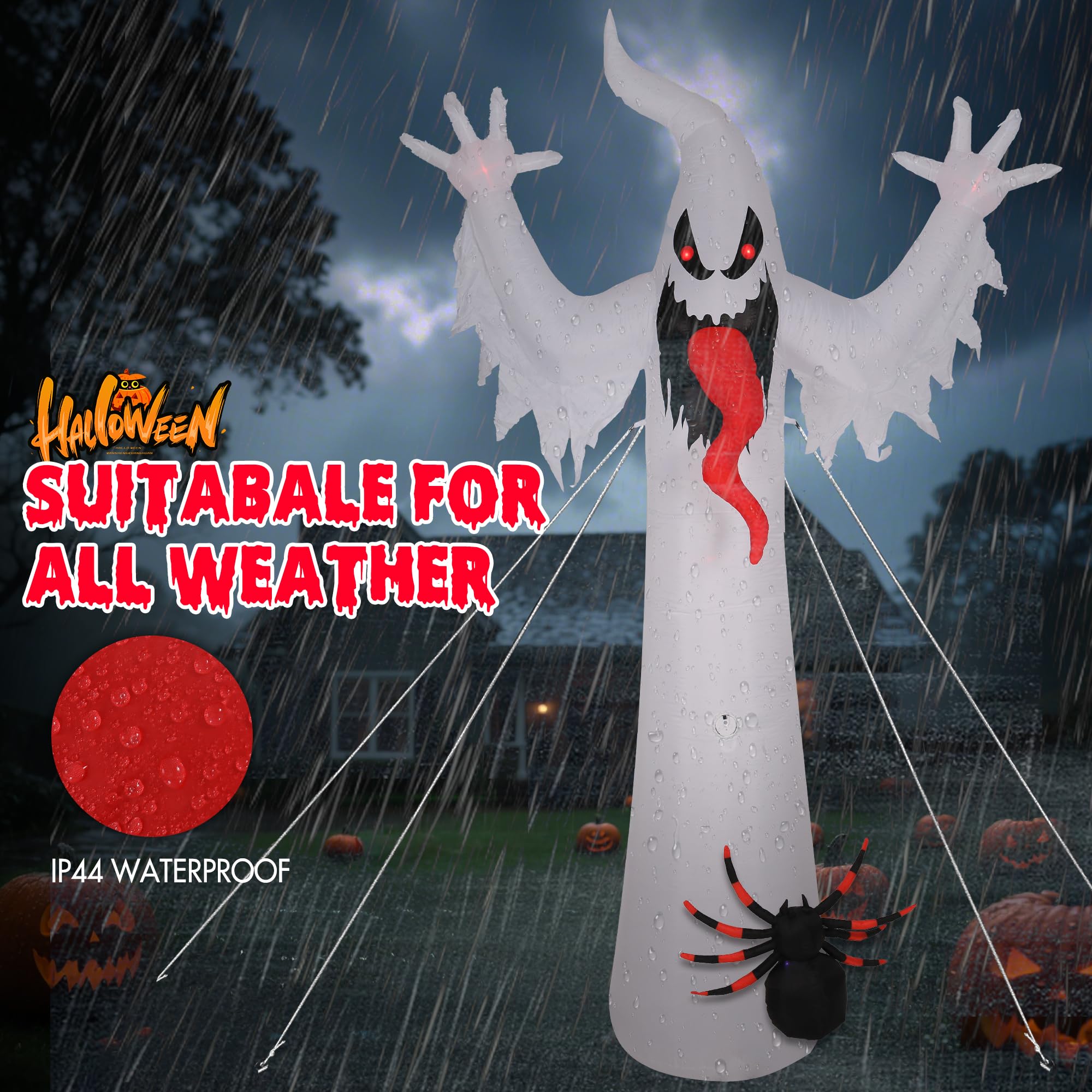 quntis-halloween-lights-aufblasbarer-geist-12ft-mit-spinne-led image 5