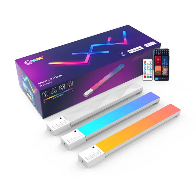 quntis-gaming-rgb-lights-glide-wandleuchte-9er-set-app-musik-eu image 1