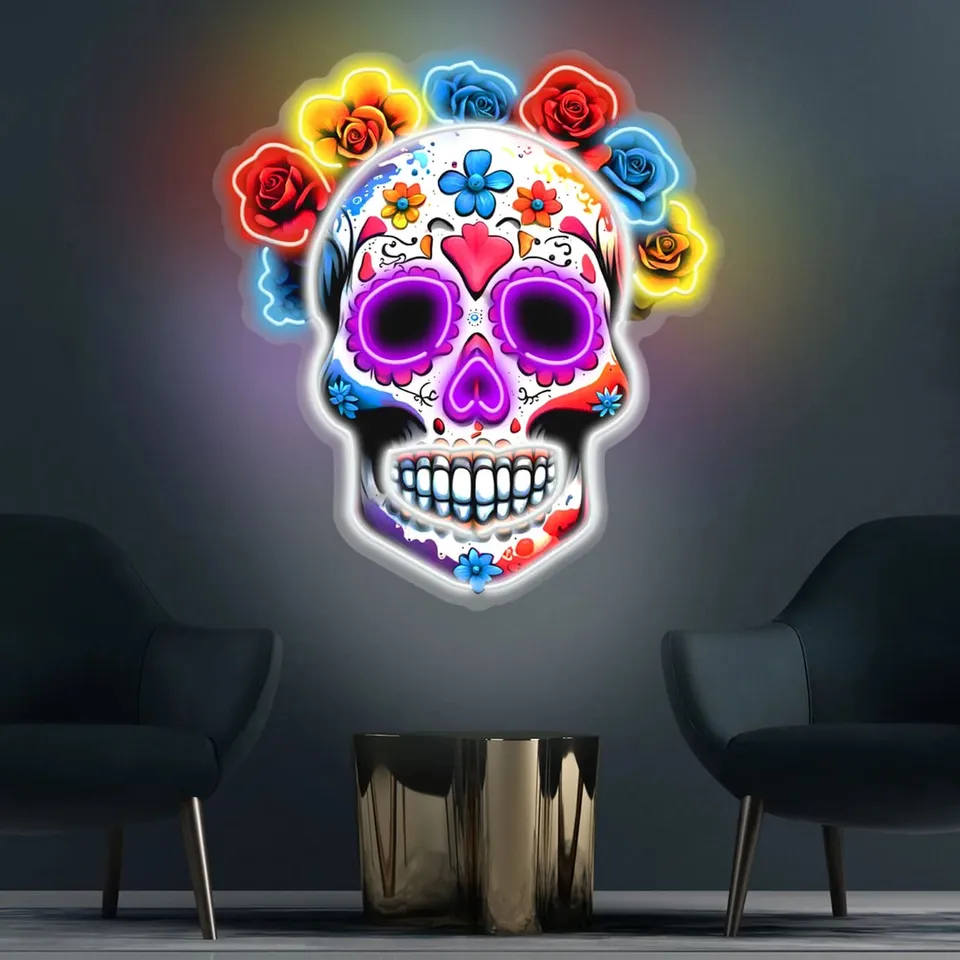 quntis-halloween-lights-sugar-skull-led-neonschild-50cm-bunt image 1