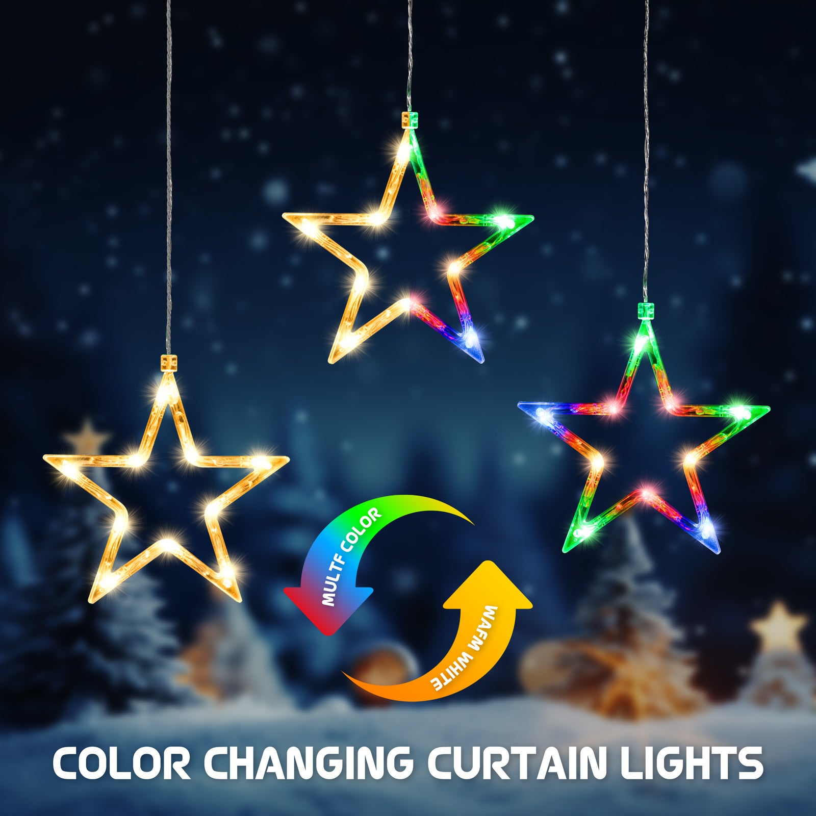quntis-xmas-stern-lichterkette-3-sterne-30-led-bunt image 1