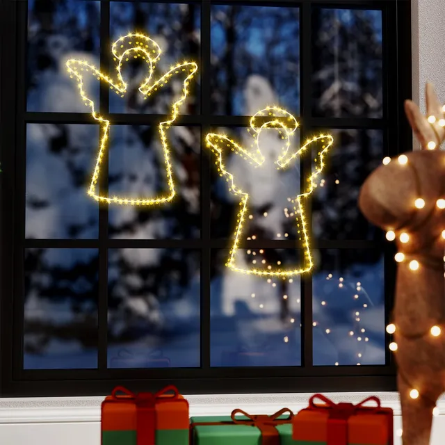 quntis-xmas-lights-engel-fensterlicht-40-cm-100-led-warmwei image 1
