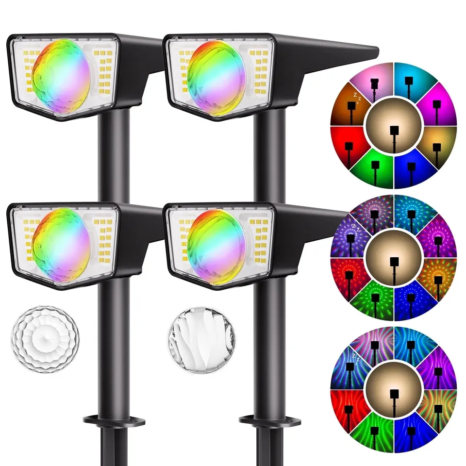 quntis-led-solar-lights-rgb-solarstrahler-garten-ip65-bunt image 1