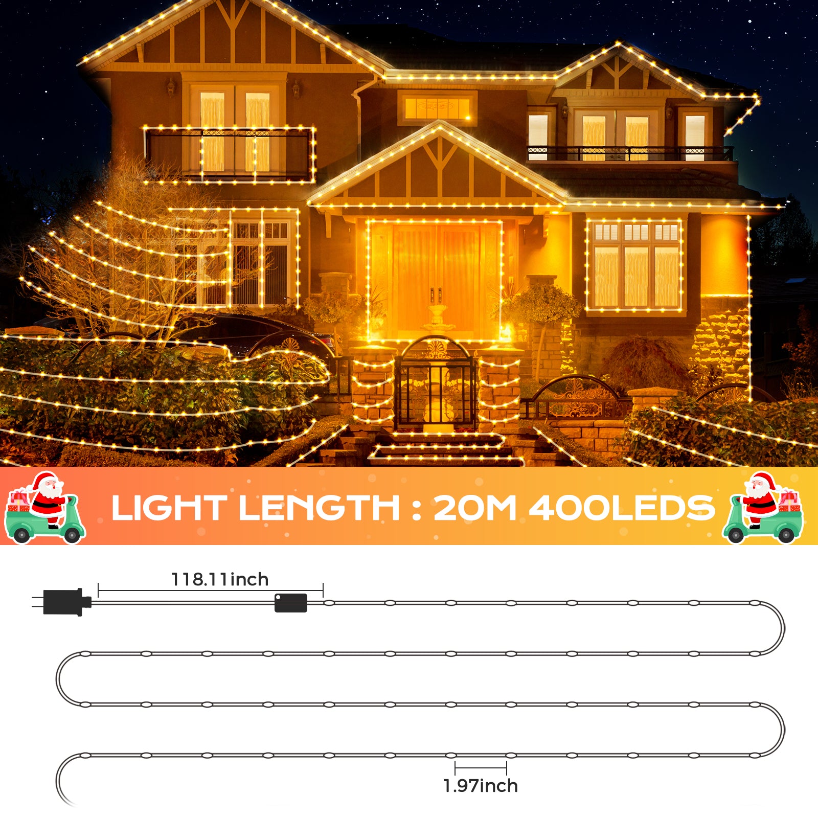 quntis-xmas-lights-schlauch-lichterkette-20m-warmwei-400-led image 7