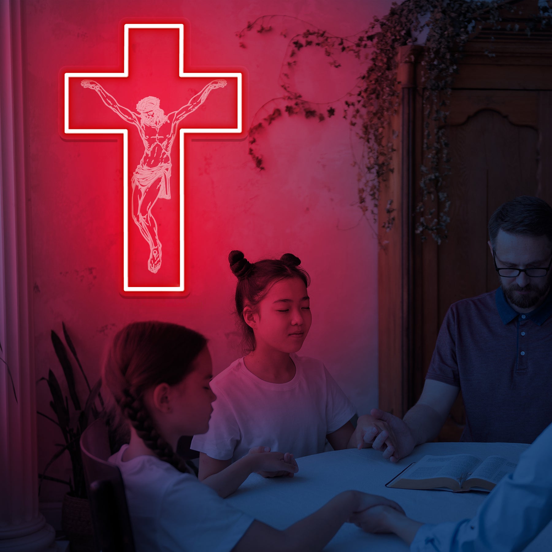 quntis-jesus-kreuz-neon-schild-led-wandlicht-20-zoll image 2