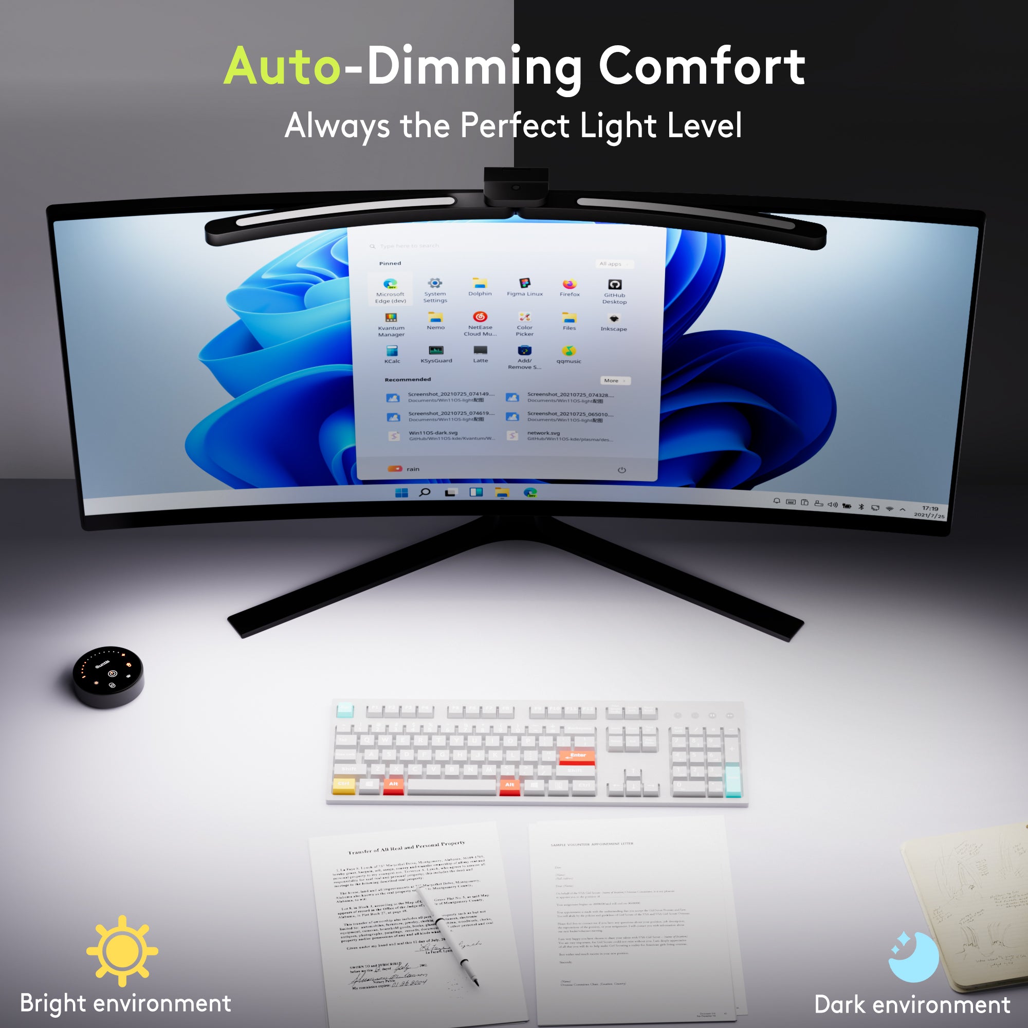 quntis-im-monitor-light-bar-66cm-rgb-curved-schwarz image 2