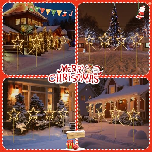 quntis-xmas-lights-led-sterne-wegleuchten-2er-pack-farbwechsel image 2