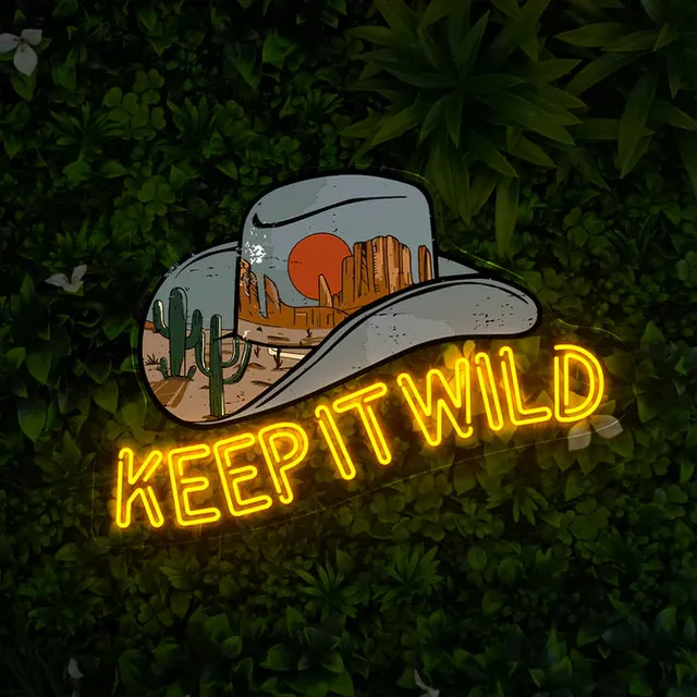 quntis-neon-signs-keep-it-wild-neon-schild-40cm-bunt image 1