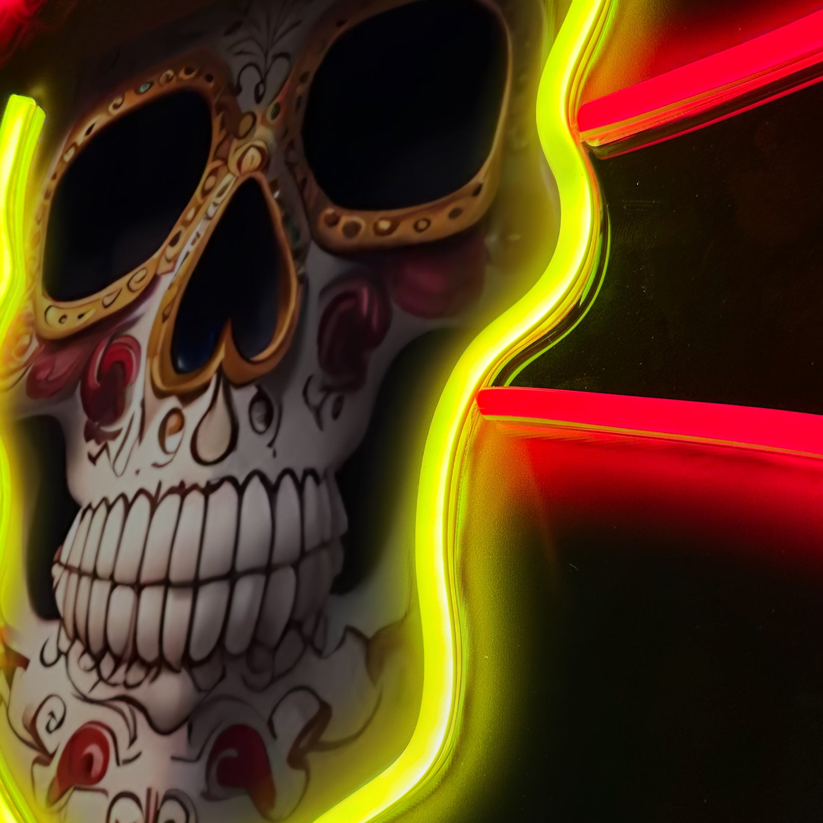 quntis-halloween-lights-sugar-skull-neon-schild-65cm-led image 5