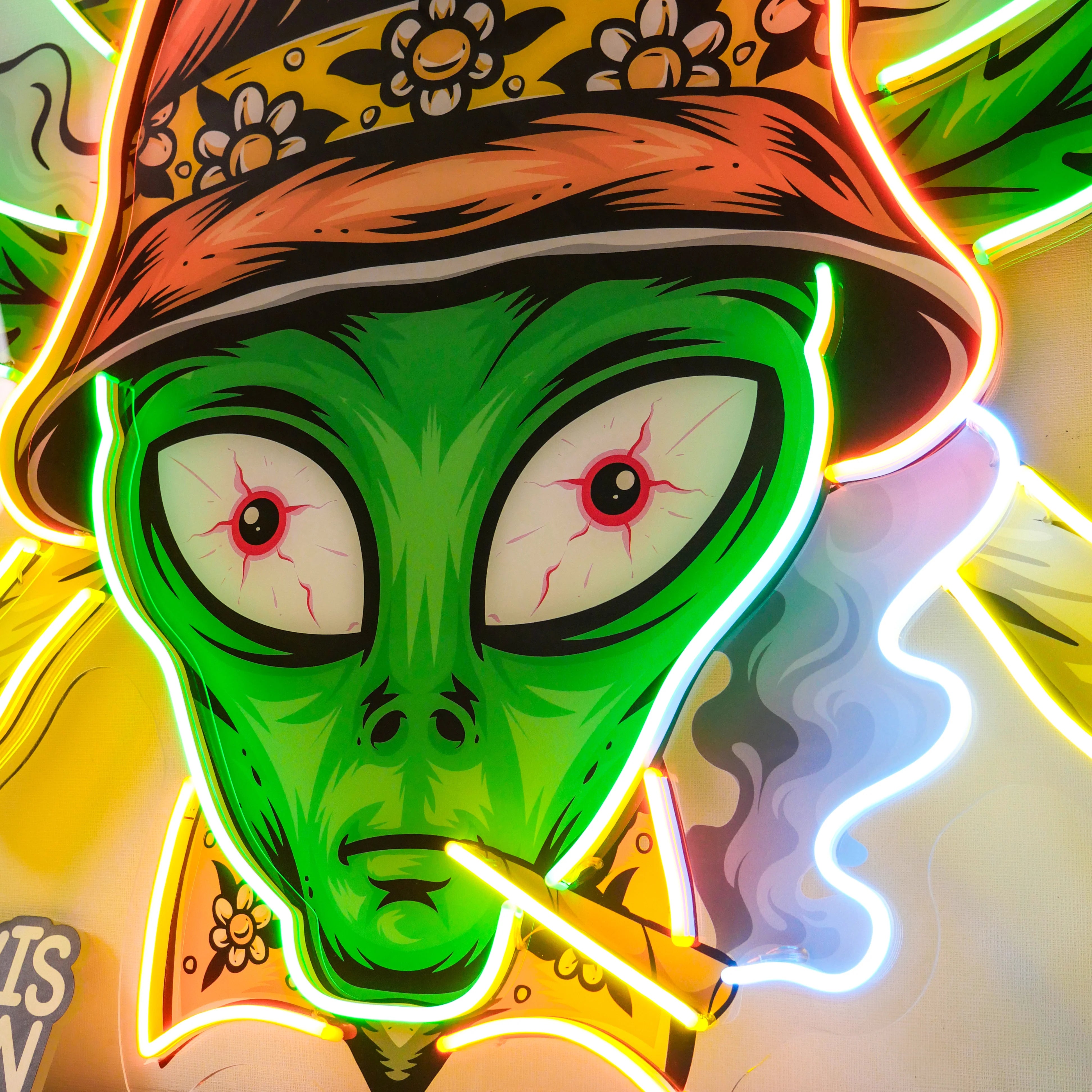 quntis-neon-signs-smoking-alien-neon-schild-16-zoll-gr-n image 3