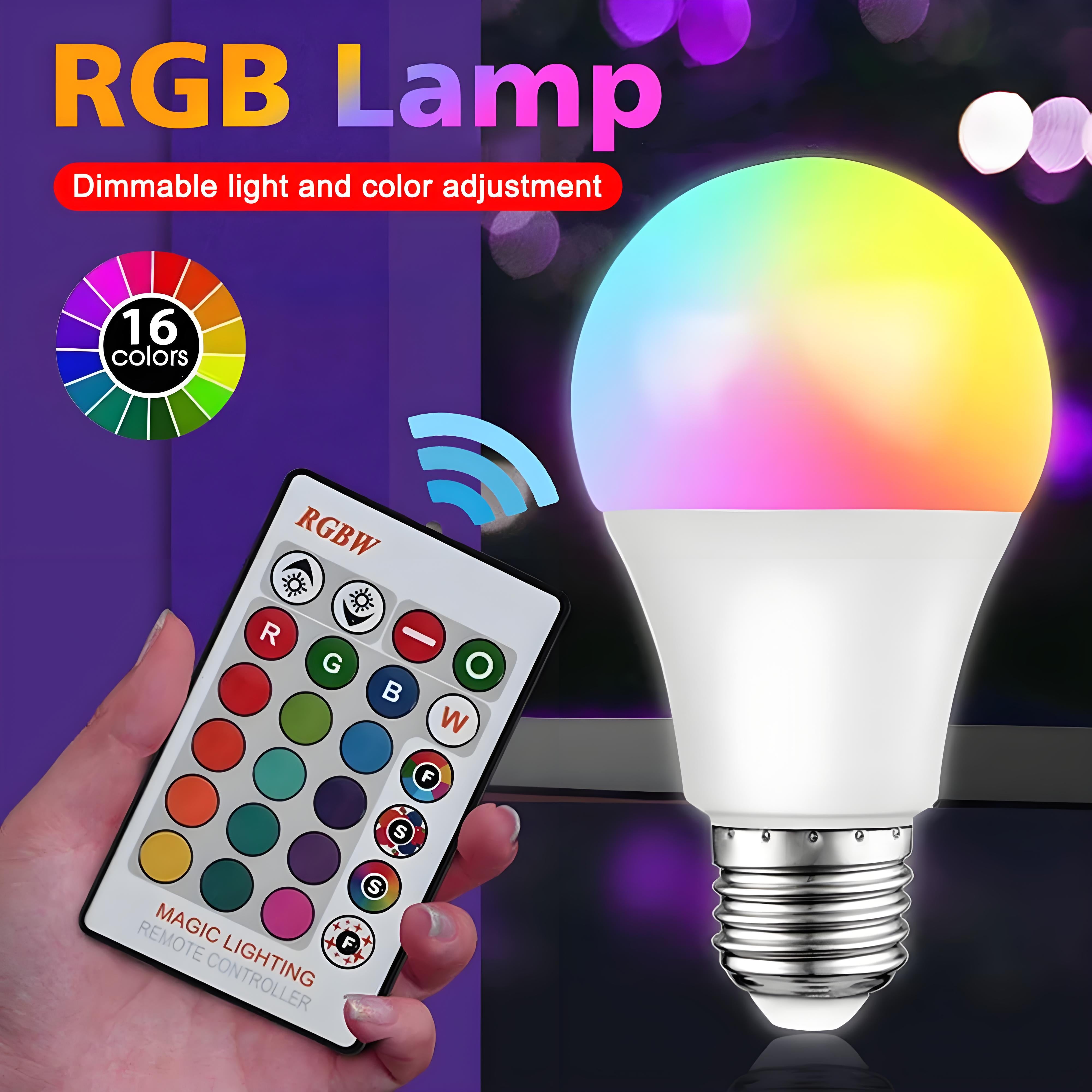quntis-table-lamps-rgb-birne-e27-10w-16-farben-fernbedienung image 2