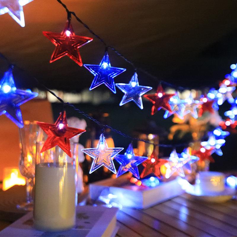quntis-xmas-lights-stern-lichterkette-12-meter-solar-mehrfarbig image 1