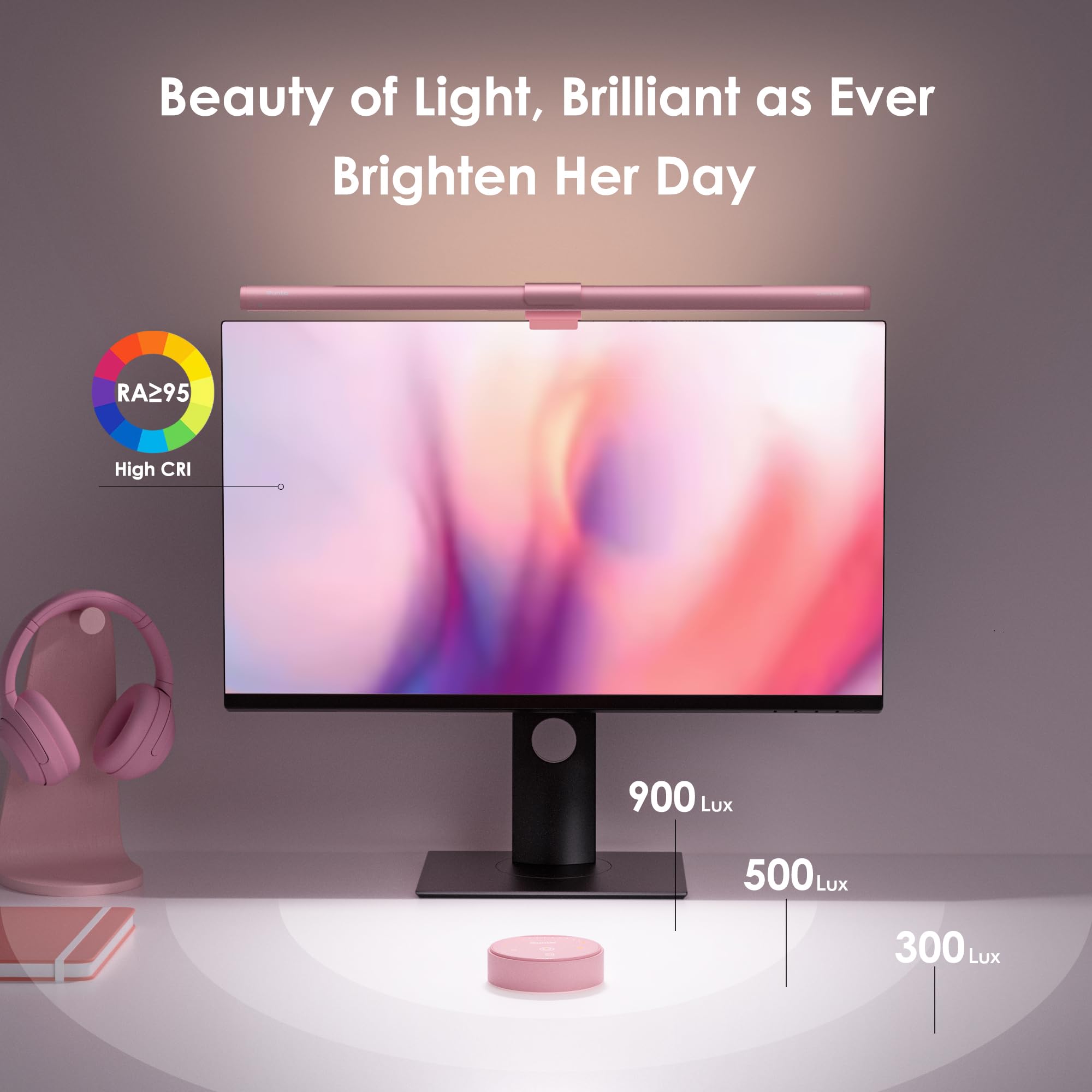 quntis-glow-series-monitor-light-bar-41-cm-pink-mit-fernbedienung image 2