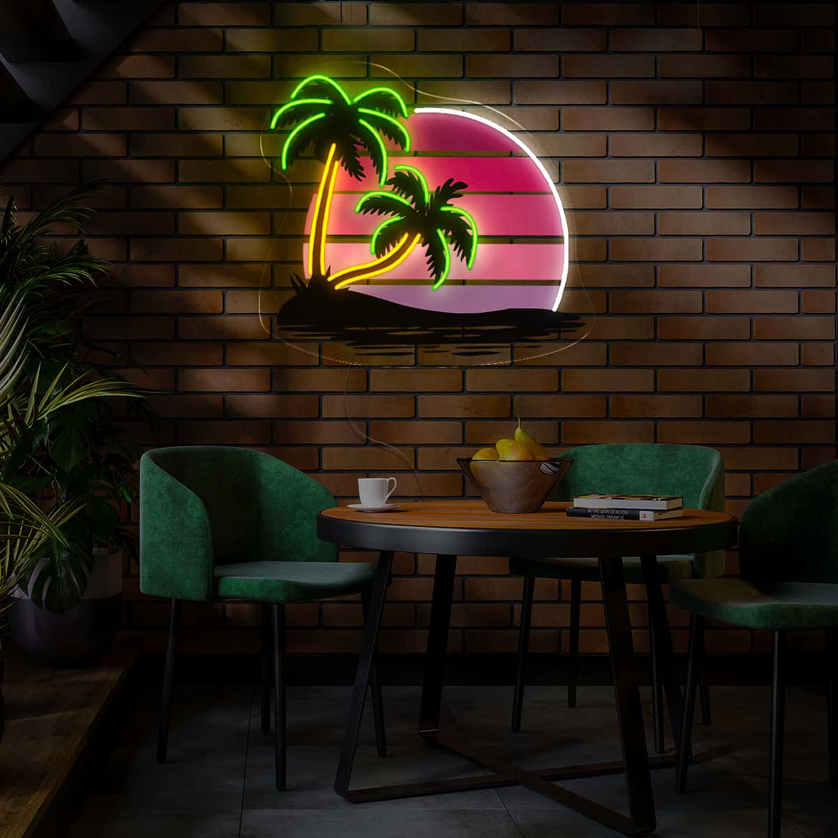 quntis-neon-signs-tropical-sunset-neon-schild-80cm-palme image 2