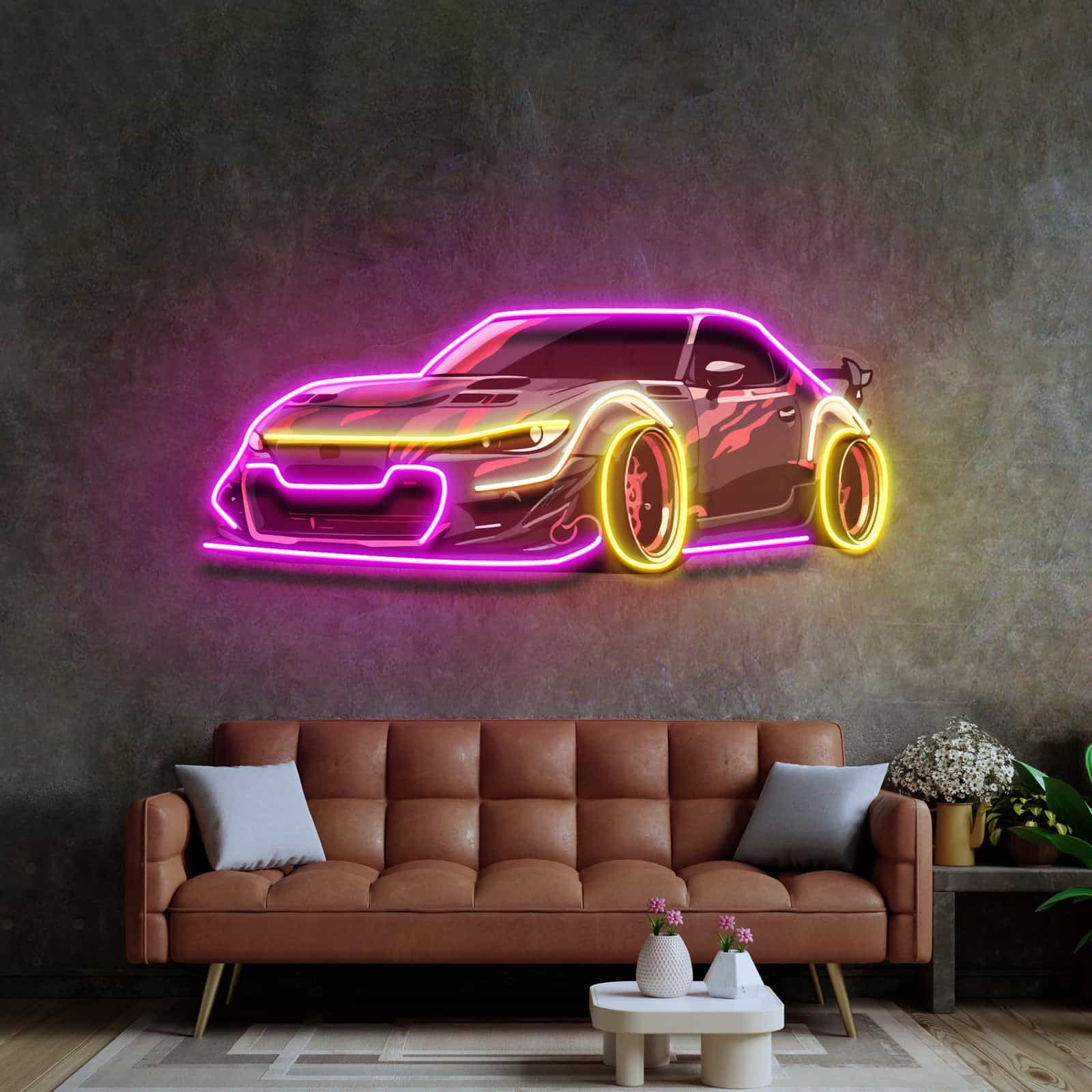 quntis-neon-signs-auto-neon-sign-led-50cm-sportwagen image 3