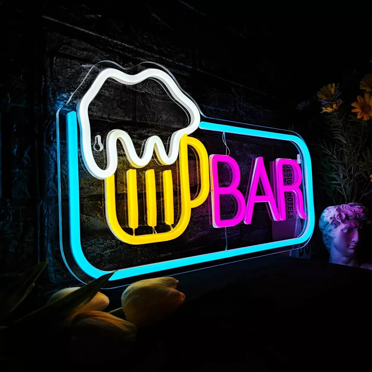 quntis-bar-neon-schild-led-40-cm-dimmbar-usb-party image 1