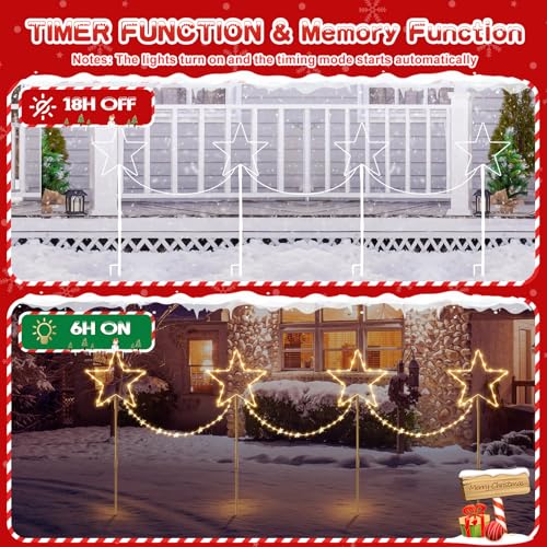 quntis-xmas-lights-led-sterne-wegleuchten-2er-pack-farbwechsel image 5