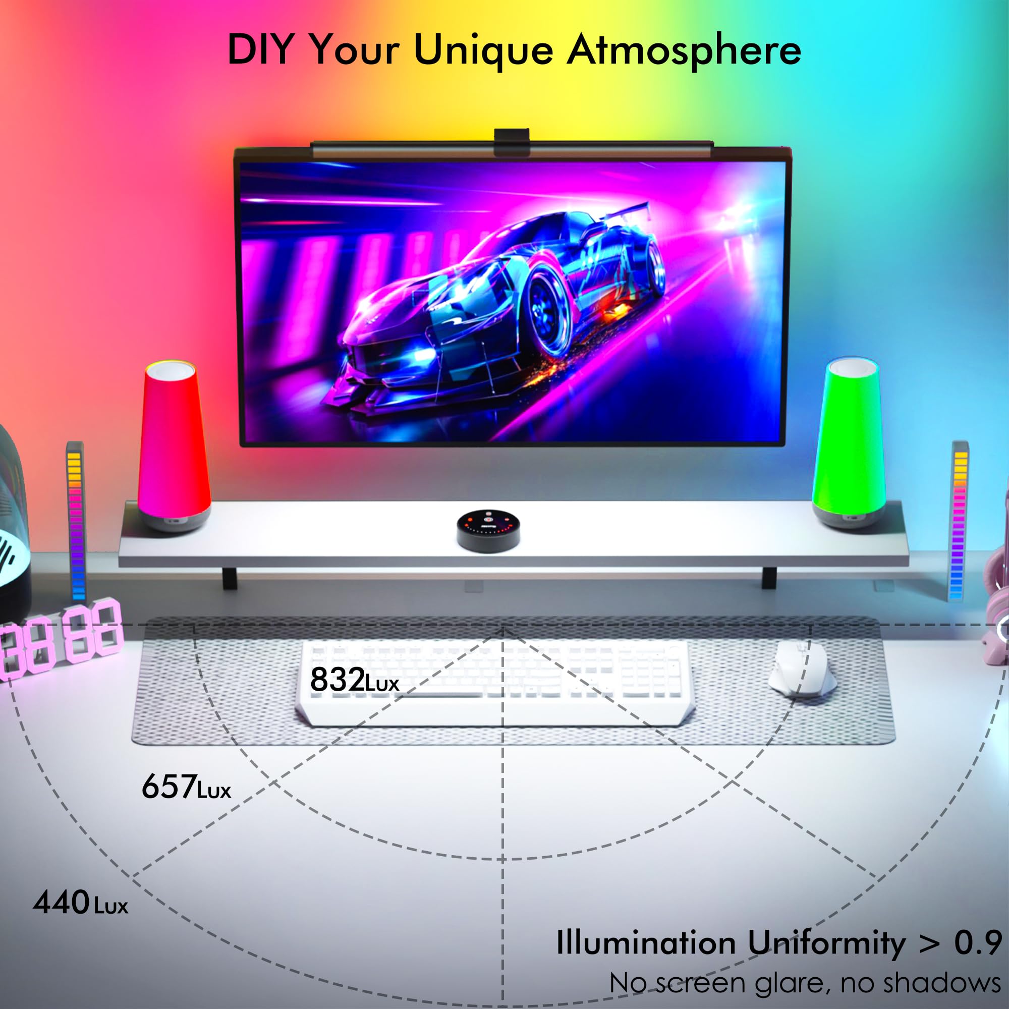 quntis-im-monitor-light-bar-grau-51-cm-rgb-mit-fernbedienung image 3