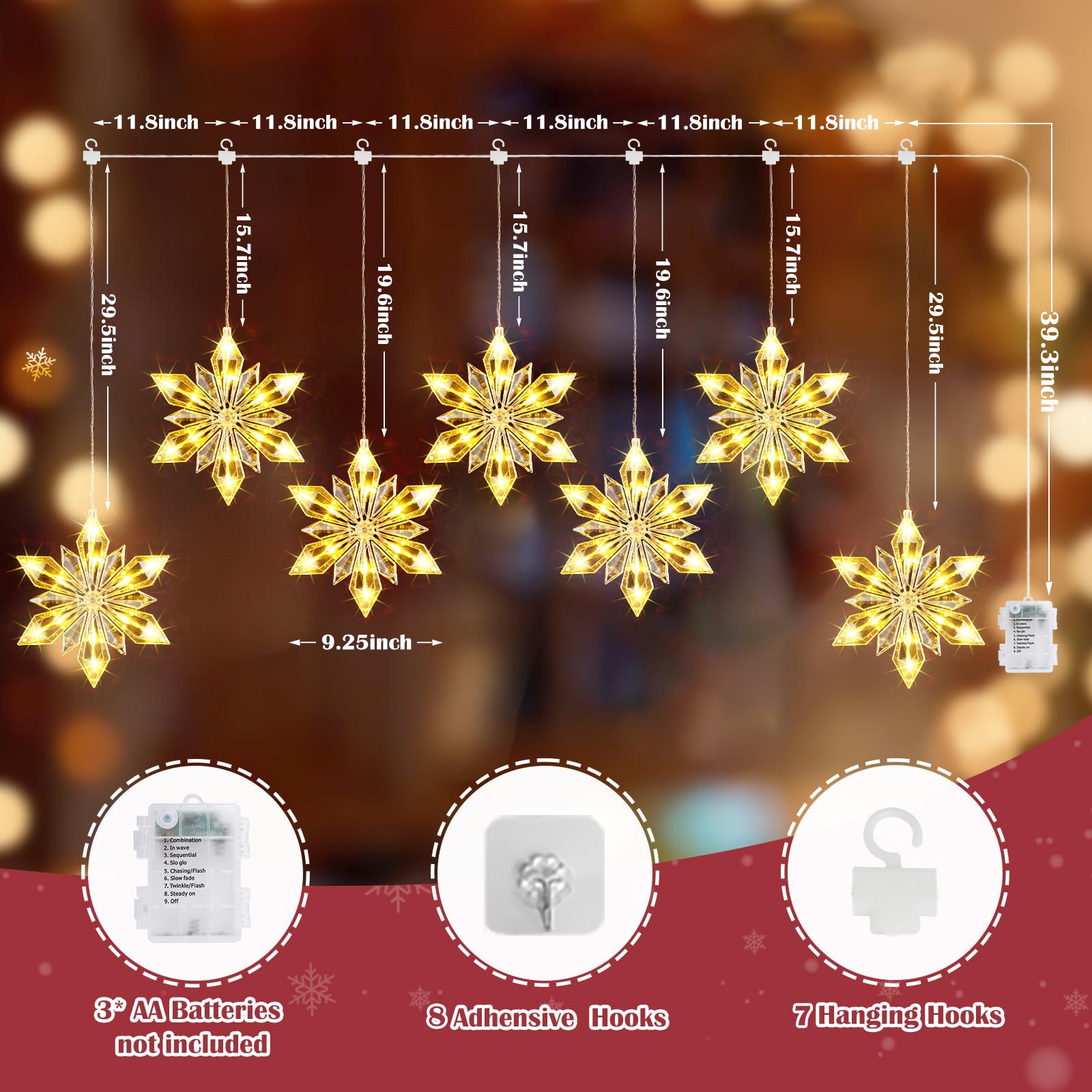 quntis-xmas-lights-schneeflocken-lichterkette-7-tlg-warmwei image 6
