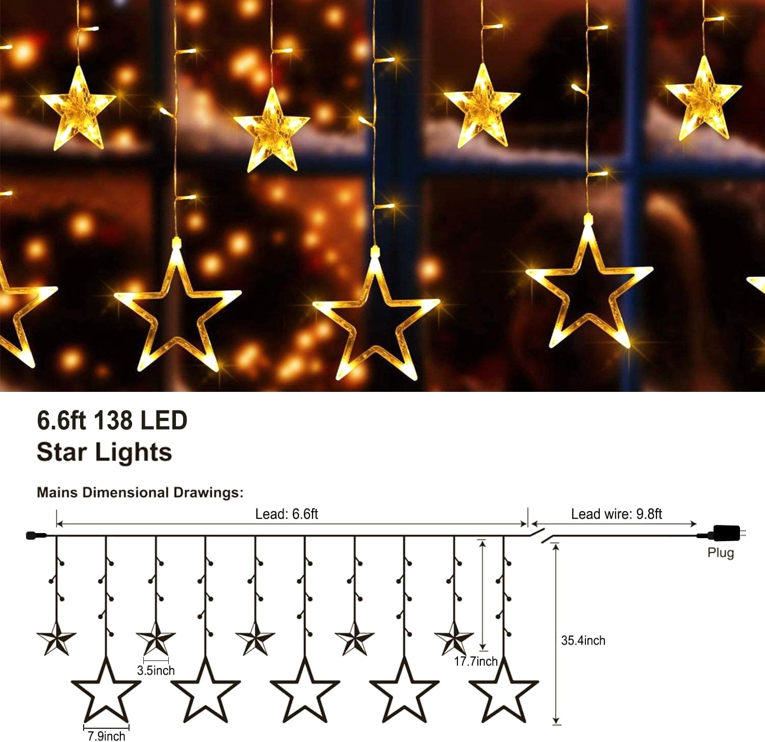 quntis-xmas-lights-lichtervorhang-sterne-138-led-warmwei image 3