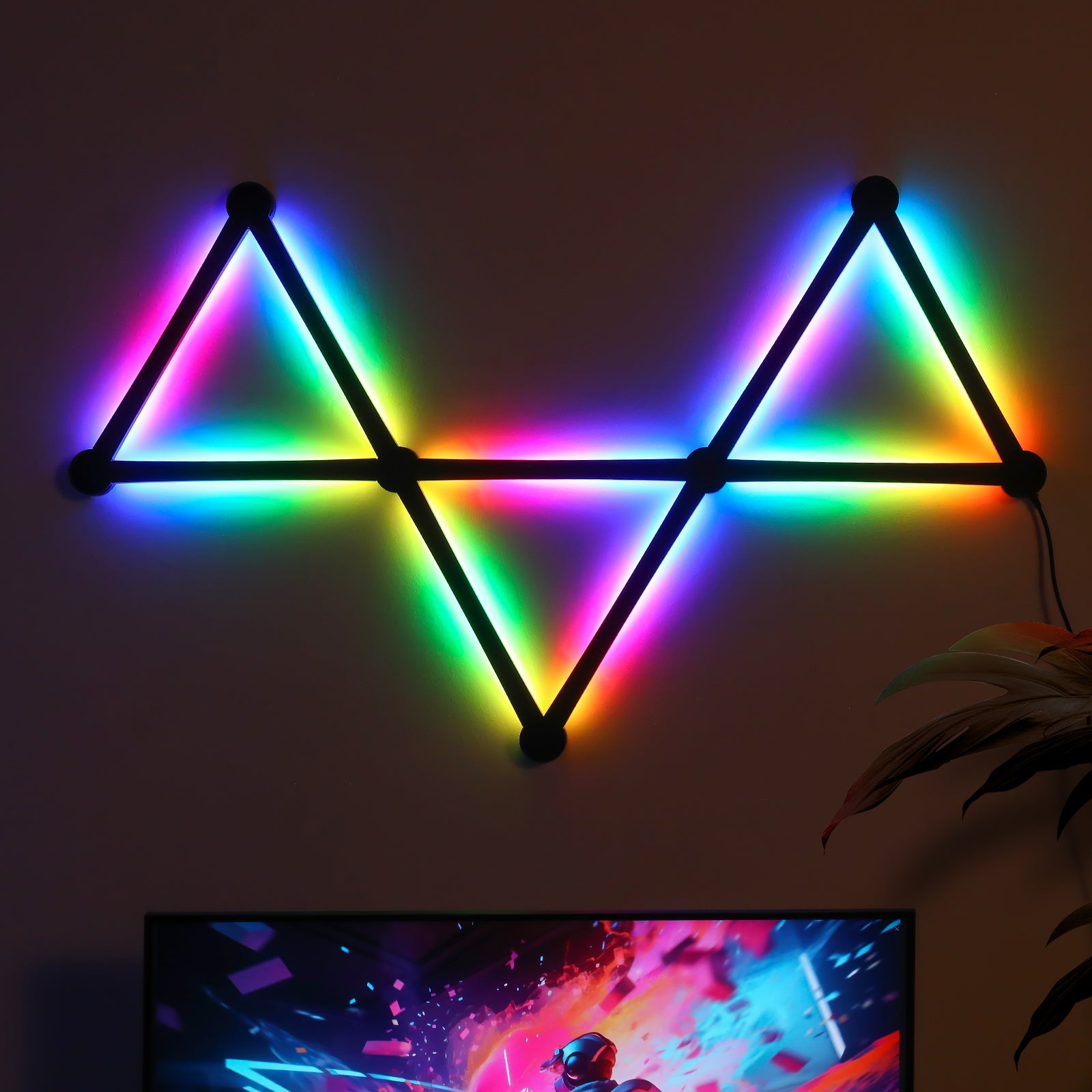 quntis-gaming-rgb-lights-glide-wandleuchte-6-lines-schwarz image 2