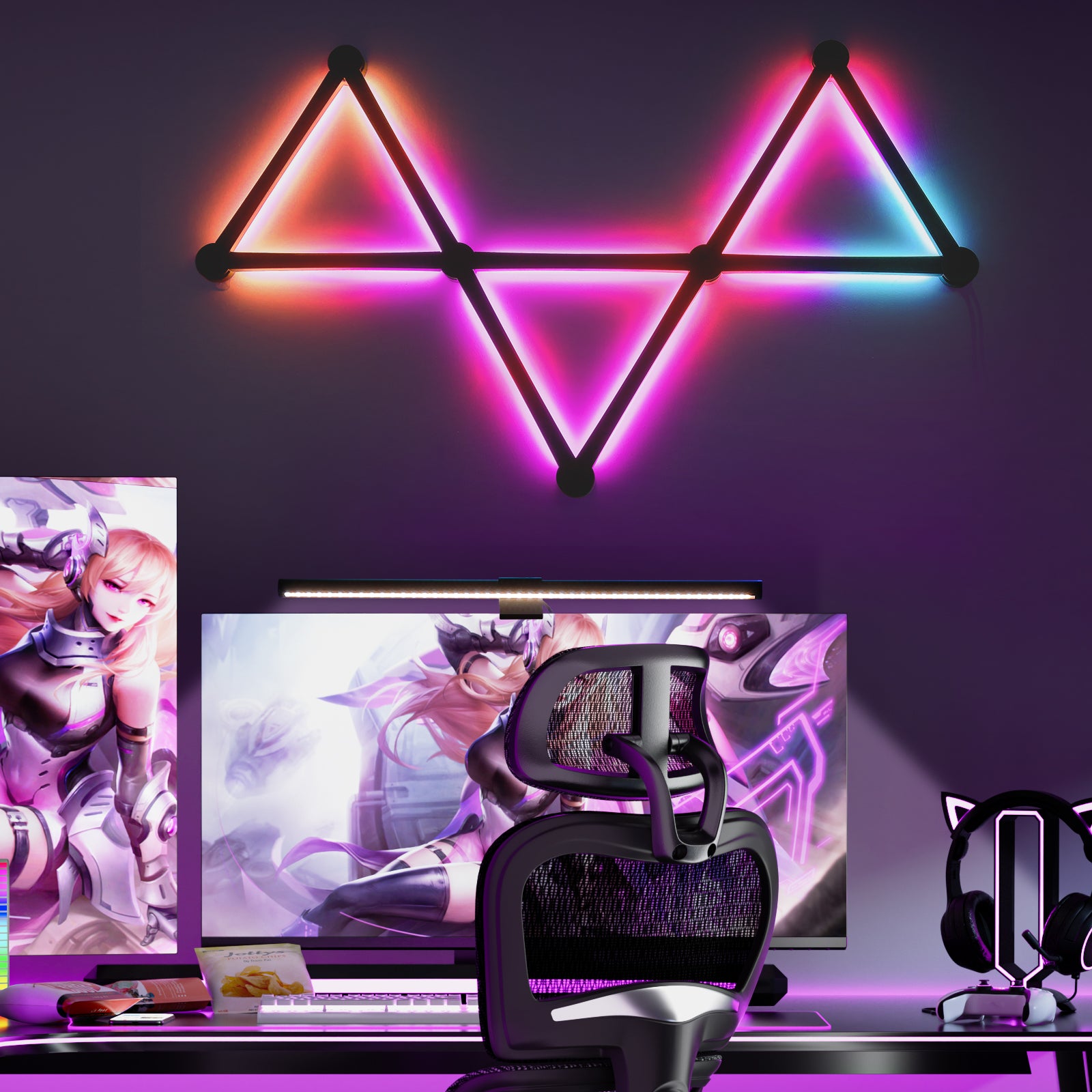 quntis-gaming-rgb-lights-bundle-9-glide-bars-desk-lamp image 3