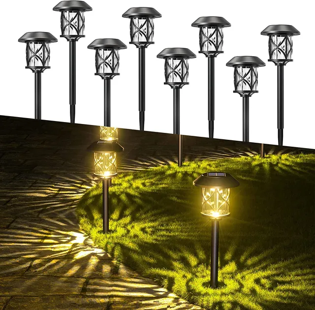 quntis-led-solar-lights-wegleuchte-erdspie-8er-pack-warmwei-ip65 image 1