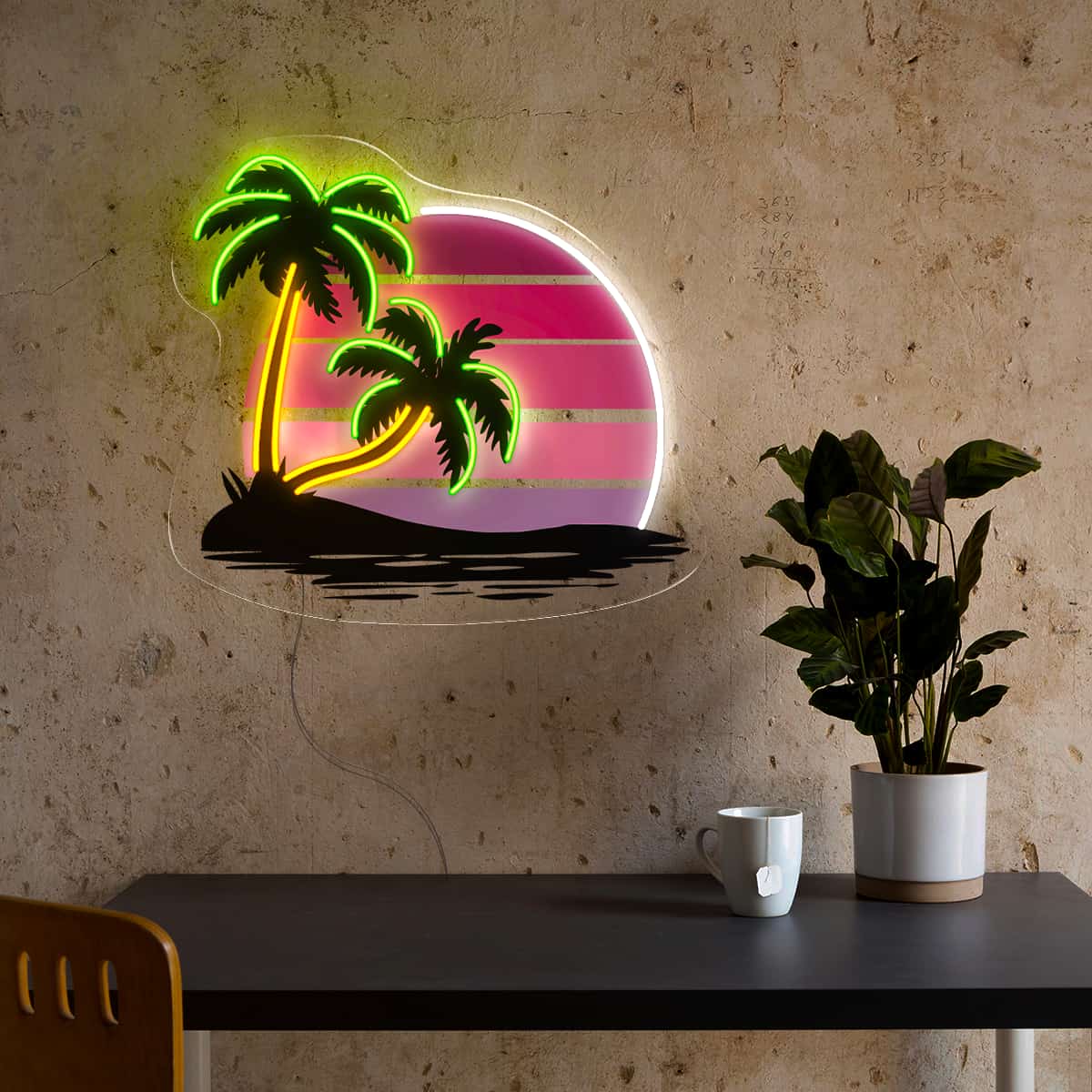 quntis-neon-signs-tropical-sunset-neon-schild-80cm-palme image 3