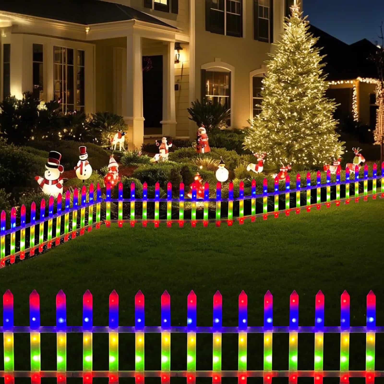 quntis-xmas-lights-zaun-lichterkette-2-8m-8er-bunt-fernbedienung image 3