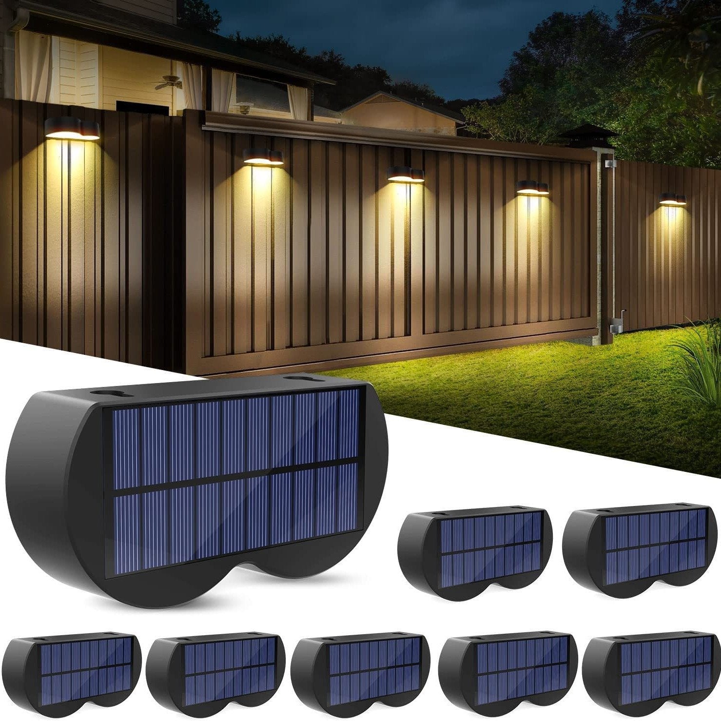 quntis-led-solar-lights-zaunleuchte-rgbcw-2er-pack-ip65 image 1