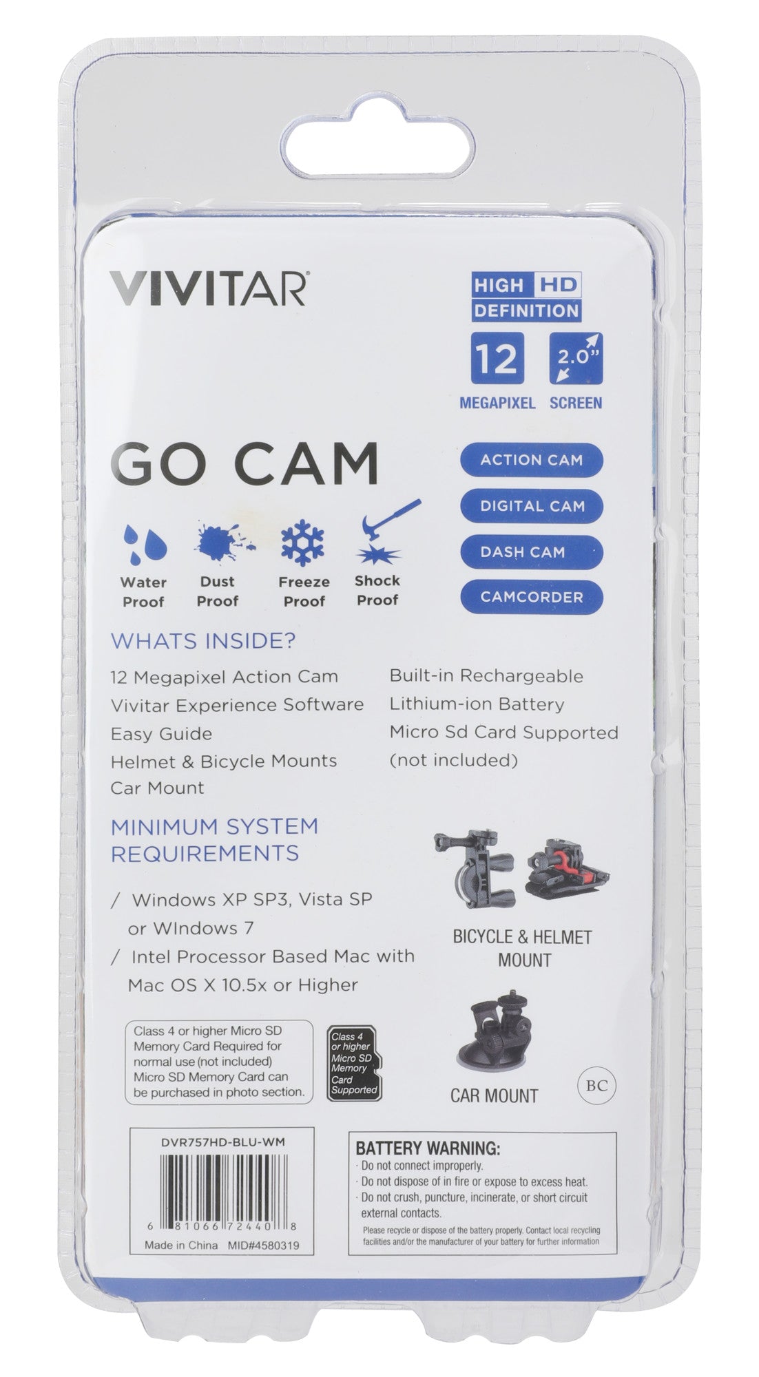 vivitar-go-cam-actioncam-wasserdicht-full-hd-mit-halterungen image 6