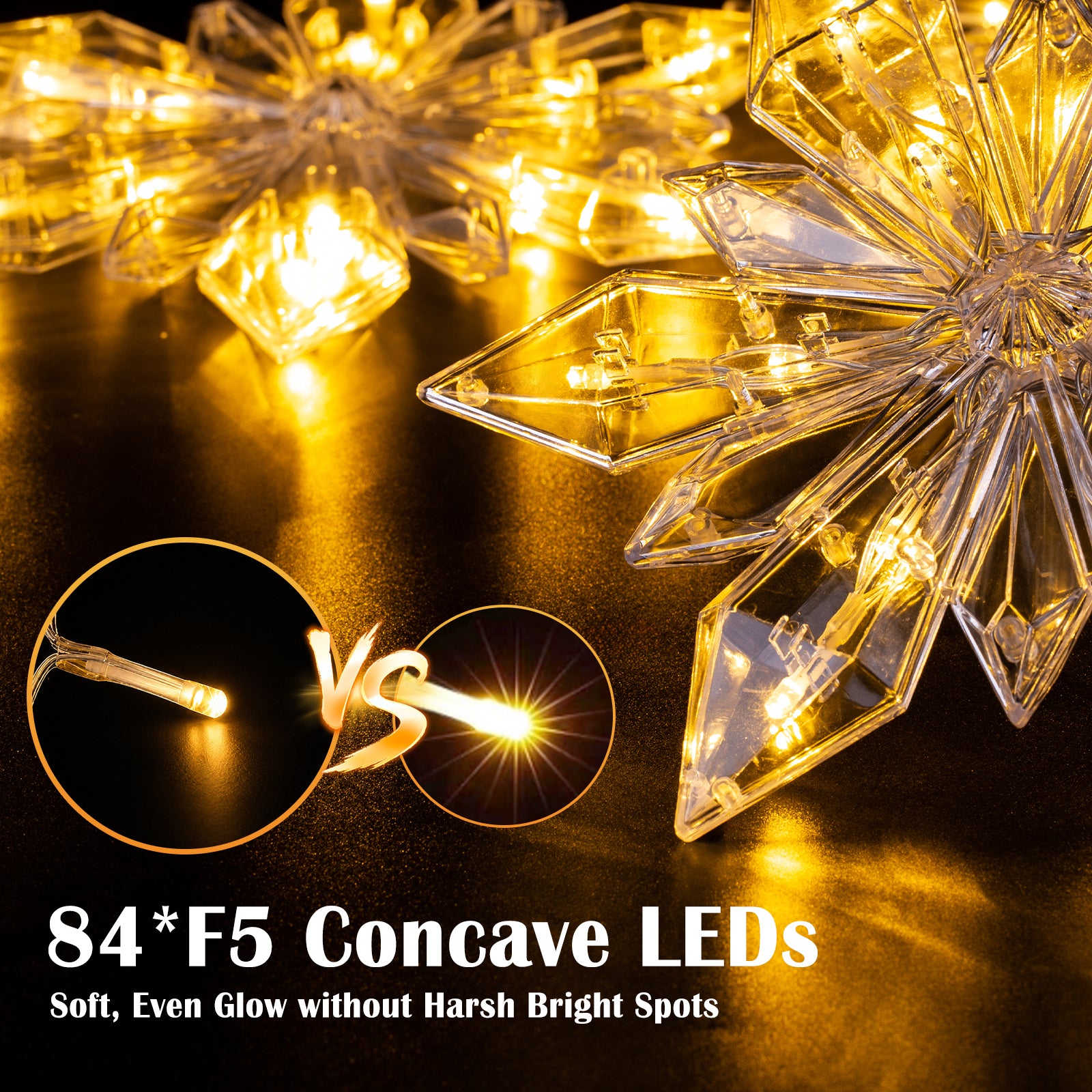 quntis-xmas-lights-schneeflocken-lichterkette-7-tlg-warmwei image 5