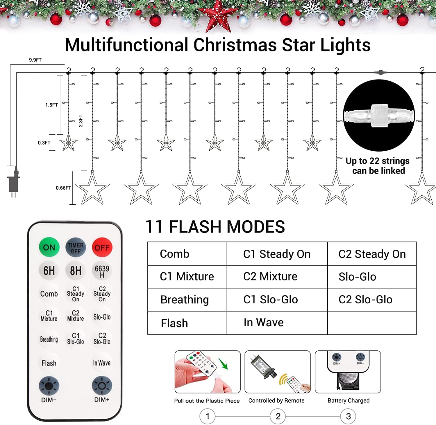 quntis-xmas-lights-lichtervorhang-sterne-138-led-bunt image 8