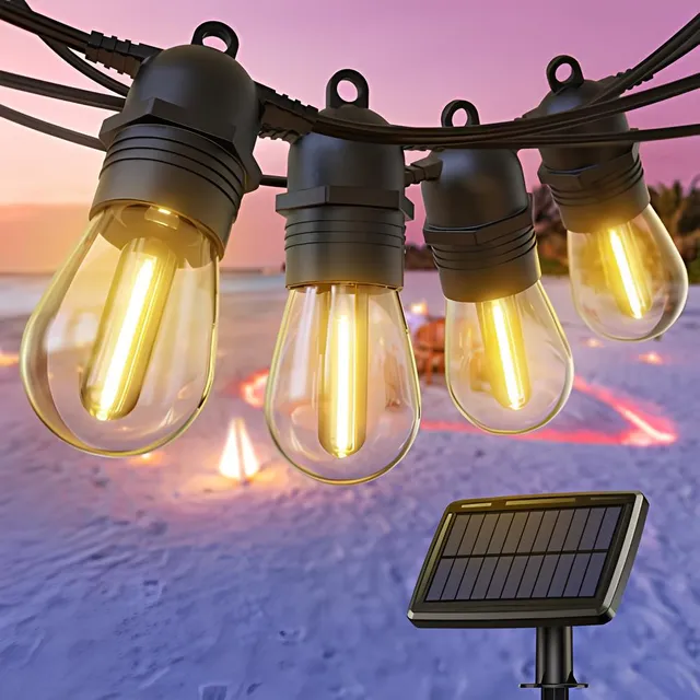 quntis-led-solar-lichterkette-16-5-m-warmwei-s14-16-bulbs image 1