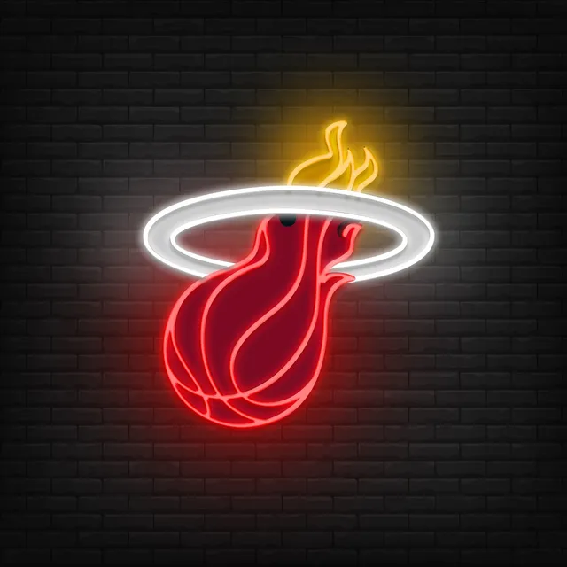 quntis-neon-signs-miami-heat-led-neon-sign-40cm-basketball image 1