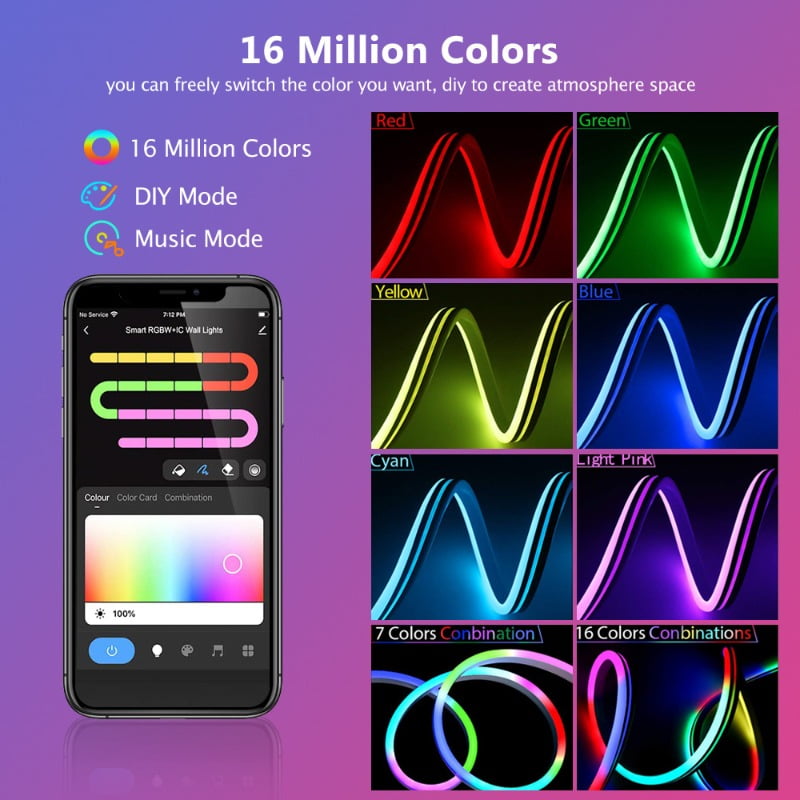 quntis-gaming-rgb-lights-neon-strip-5-m-rgb-bluetooth image 5