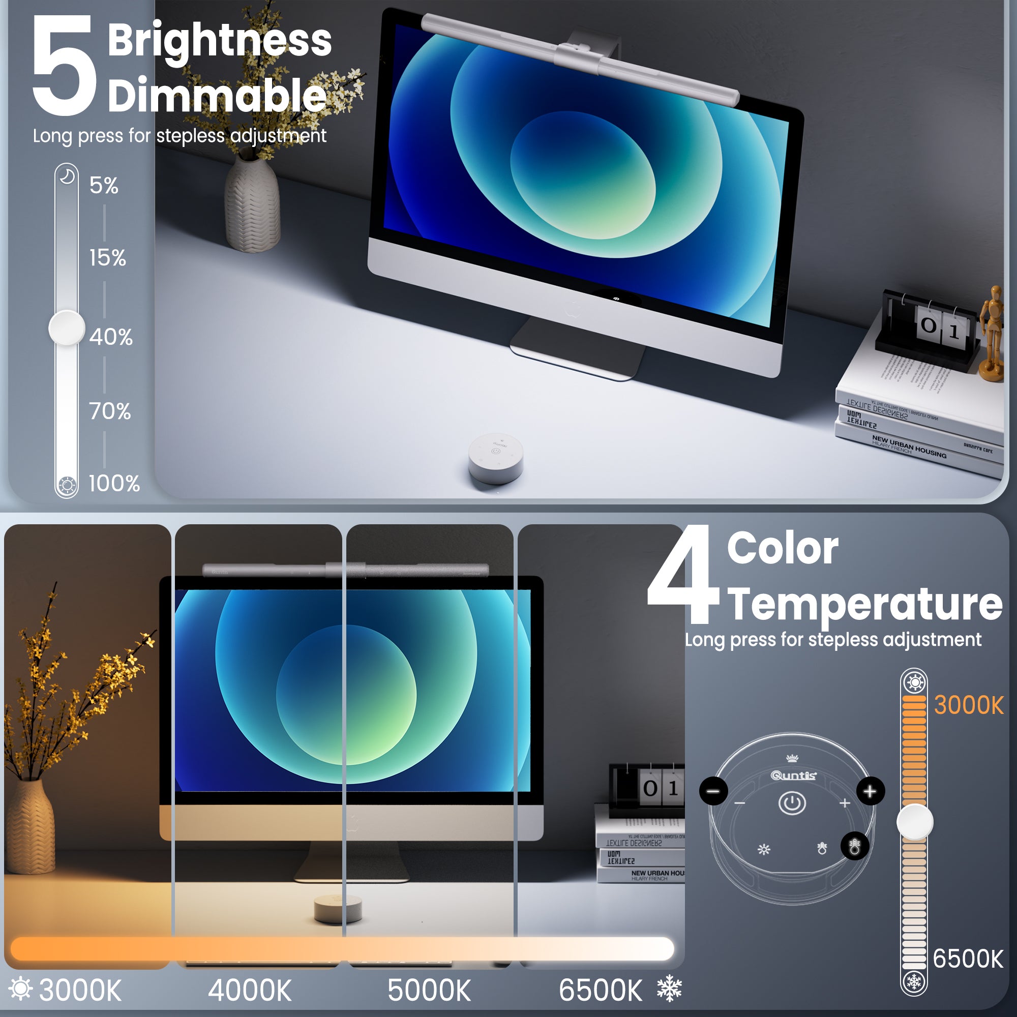 quntis-focus-41cm-monitor-light-bar-wei-fernbedienung image 7